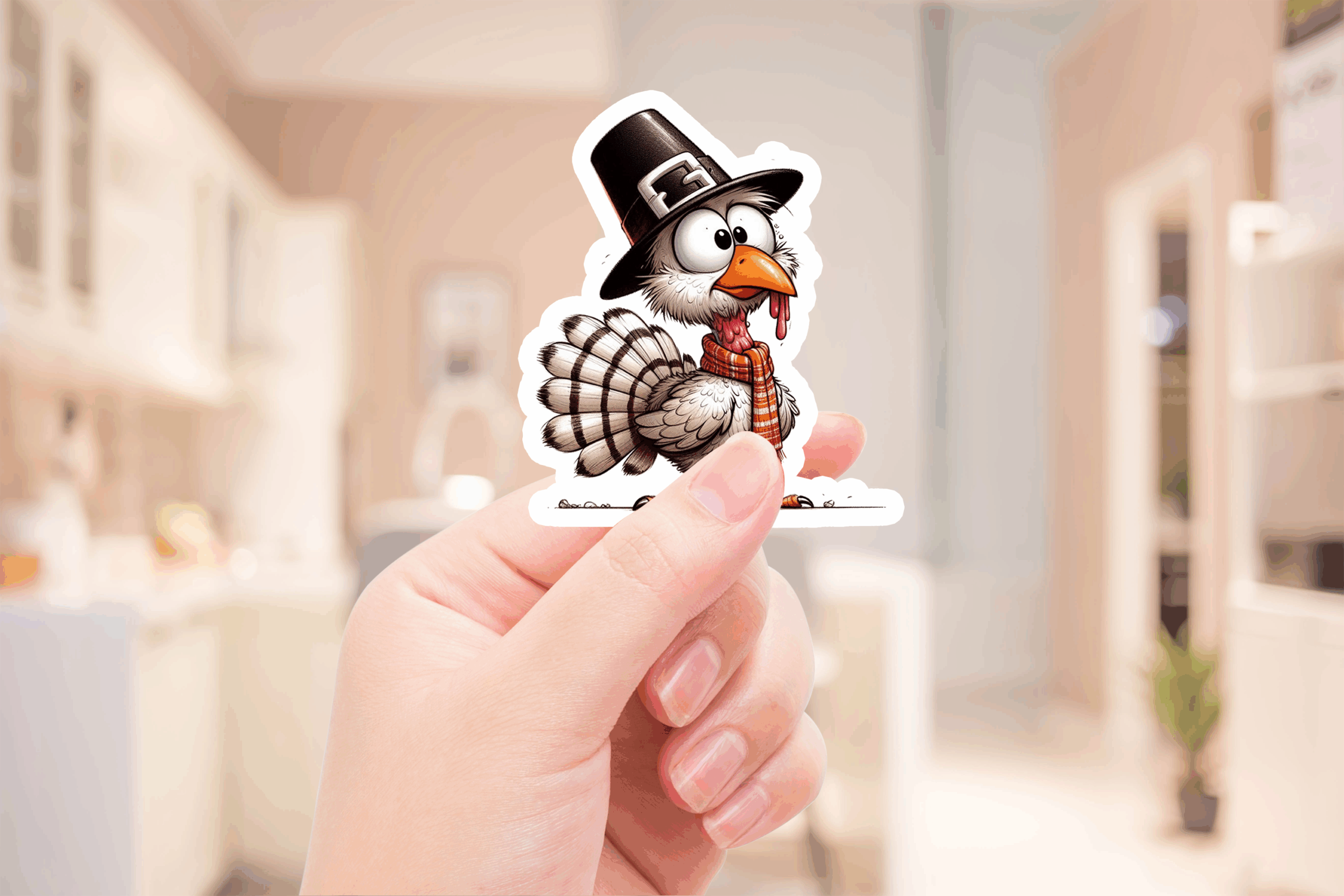 Pilgrim Turkey Sticker Mockup
