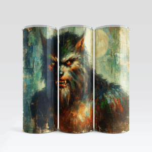 Watercolor Wolfman Tumbler Mockup