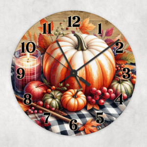 Fall Pumpkins Clock Mockup