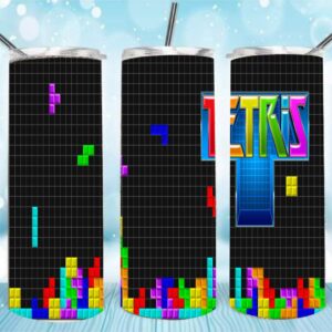 Block Stacker Game Tumbler Mockup