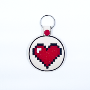 8-bit Heart Key Fob