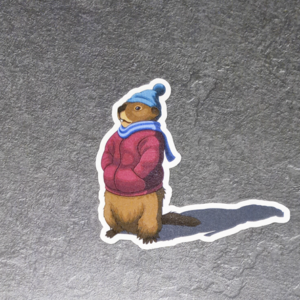 Groundhog & His Shadow Sticker