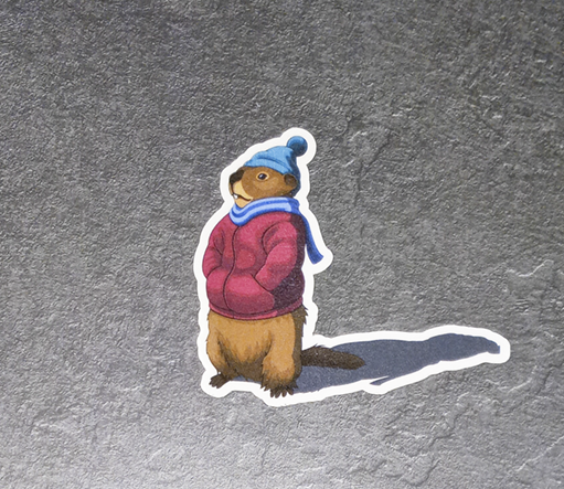 Groundhog & His Shadow Sticker