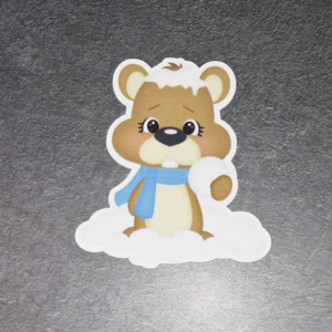 Snowy Groundhog Sticker