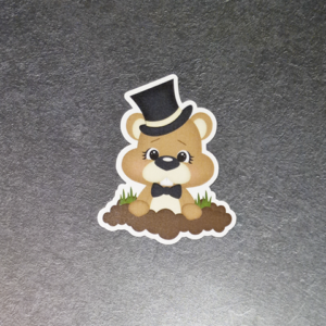 Groundhog Peeker Sticker