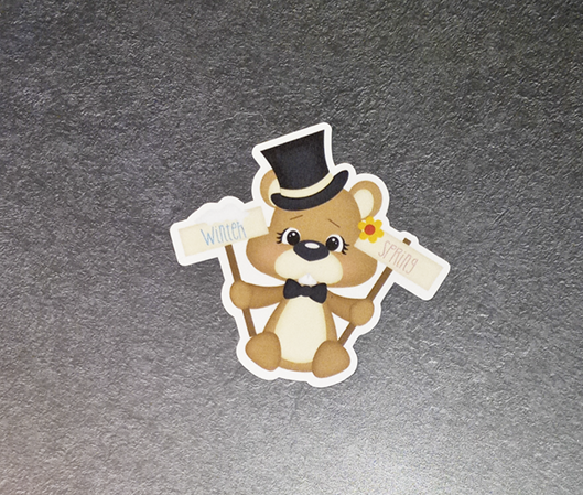 Spring Or Winter Groundhog Sticker