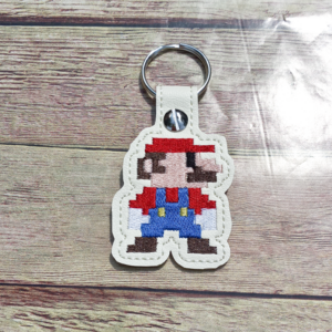 8-Bit Red Plumber Key Fob