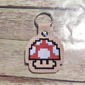 8-Bit Mushroom Power-up Key Fob