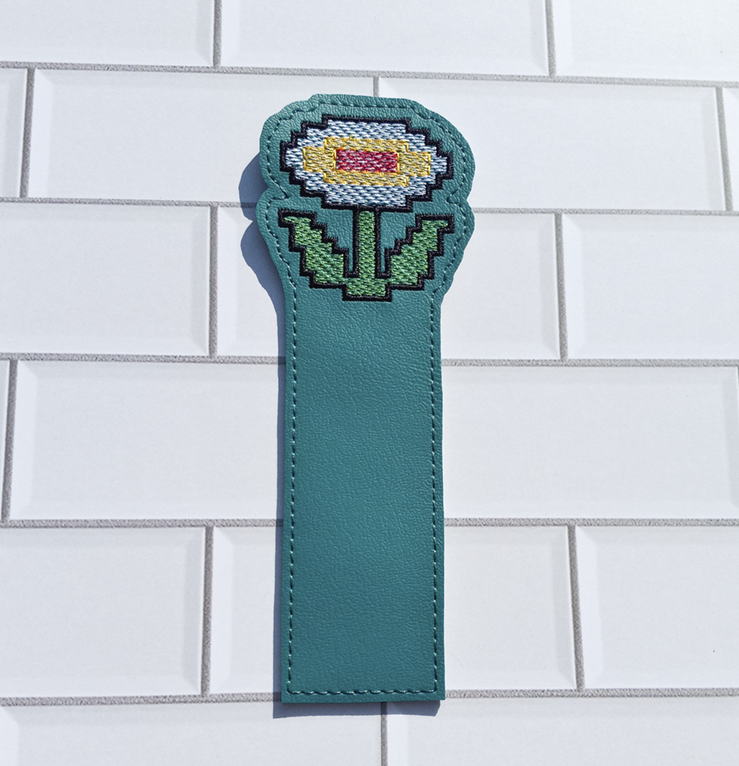8-bit Power Flower Bookmark