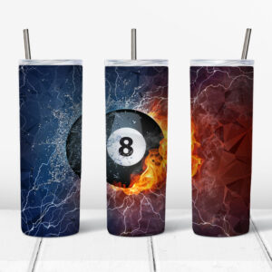 8-ball Clash Tumbler Mockup