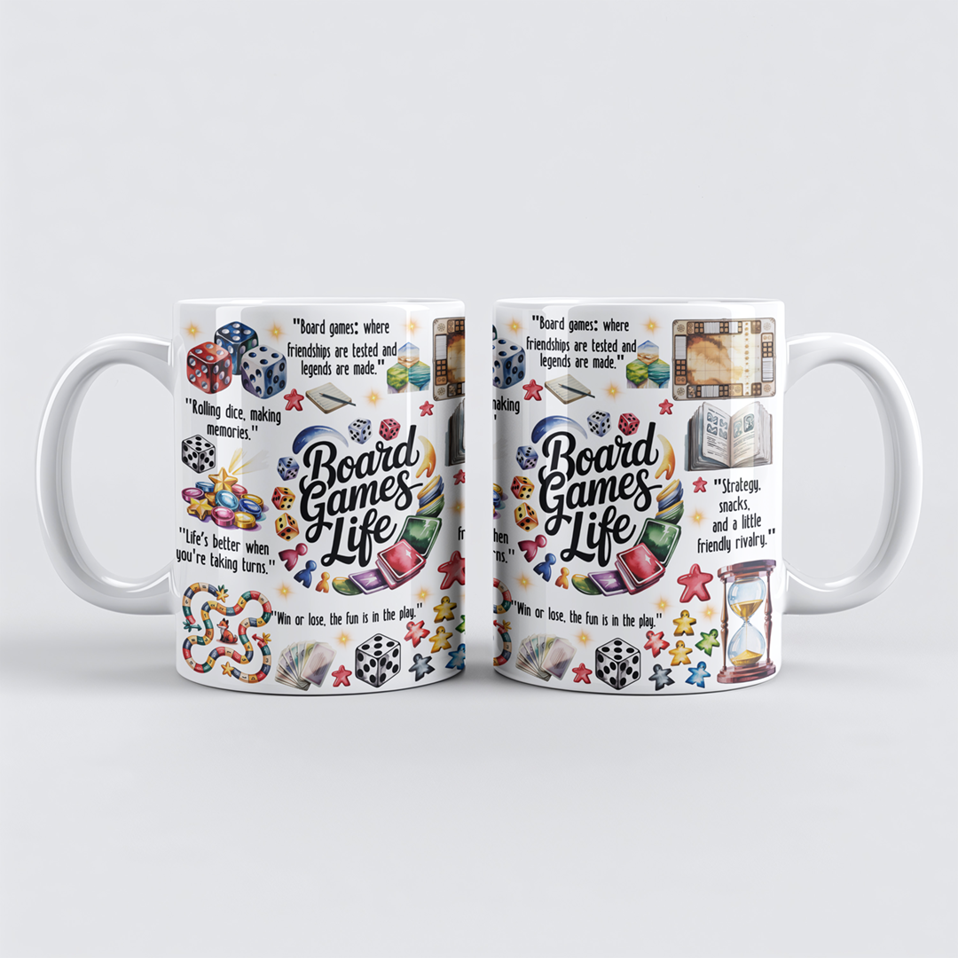 Board Games Life Mug Mockup