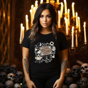 Cartoon Ouija Board Character Shirt Mockup