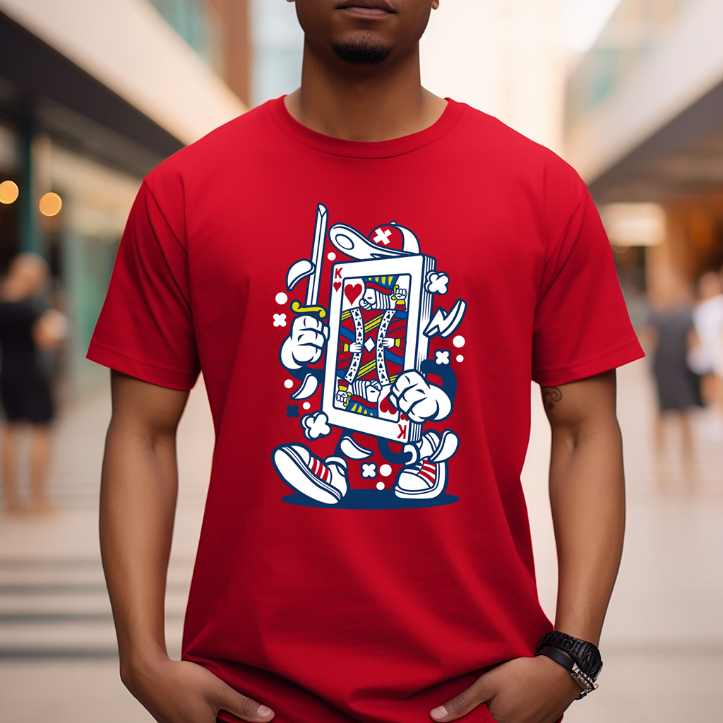 Cartoon Playing Card Character Shirt Mockup