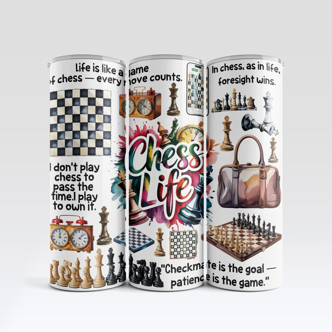 Chess Life Tumbler Mockup