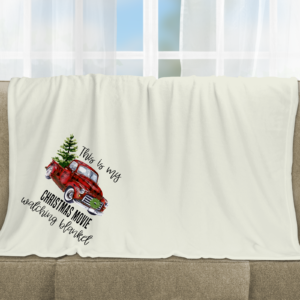 Christmas Movie Watching Blanket Mockup