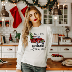 Christmas Movie Watching Shirt Mockup