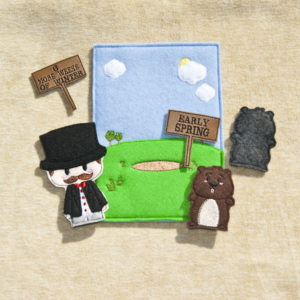 Groundhog Day Finger Puppet Set