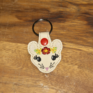 Floral Rat Face Fob