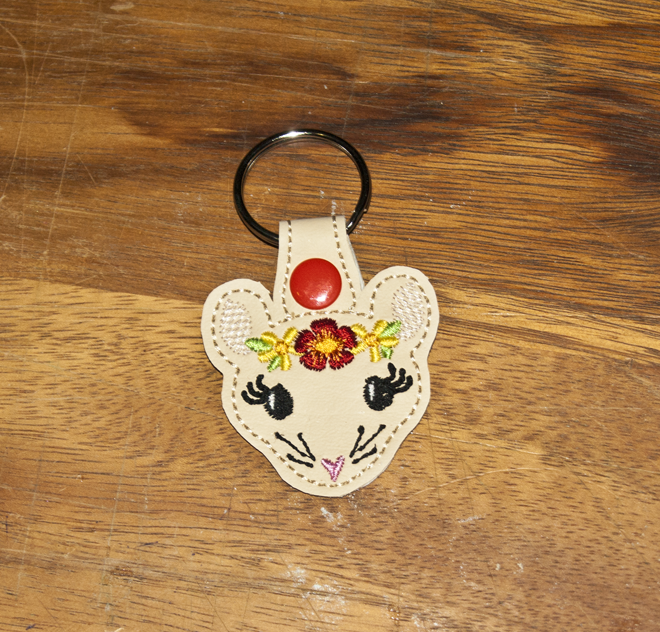 Floral Rat Face Fob