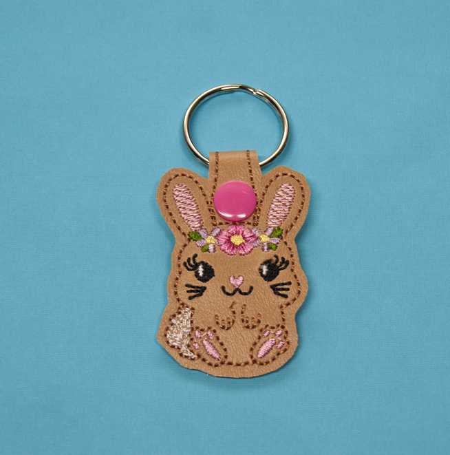 Floral Bunny Fob/ Dangle