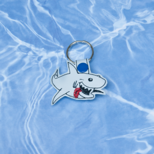 Silly Great White Shark Key Fob