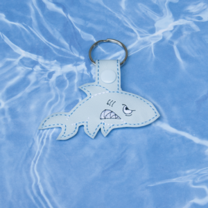 Angry Great White Shark Key Fob