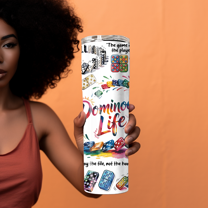 Dominoes Life Tumbler Mockup