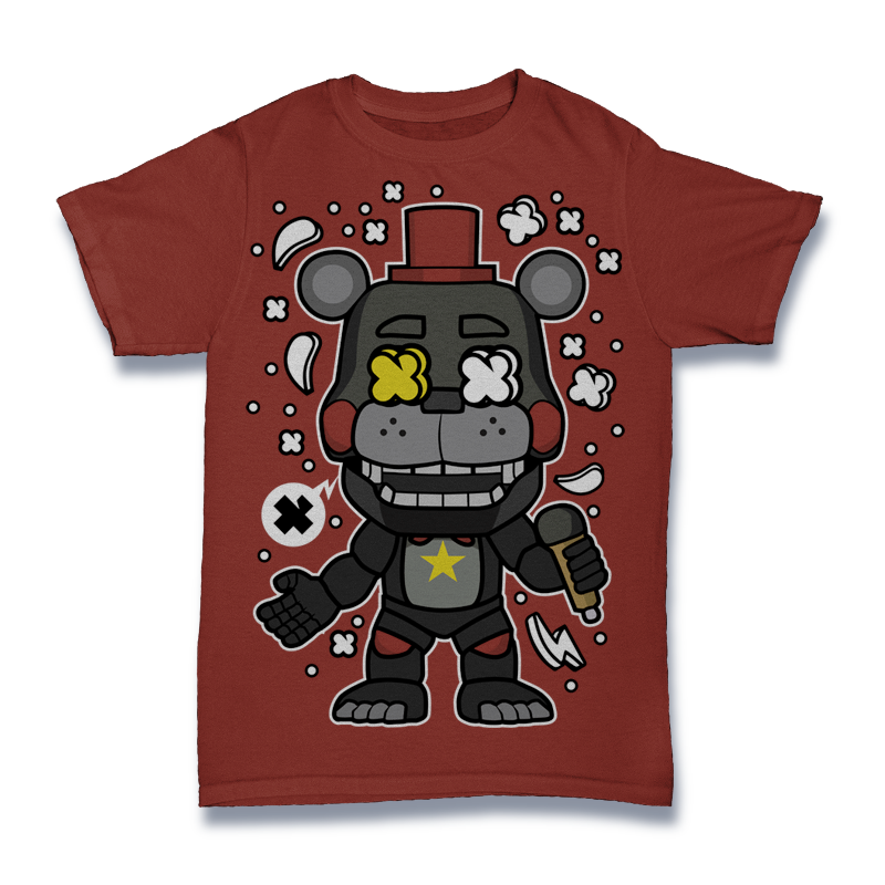 Chibi Bear Performer Animatronic Shirt Mockup