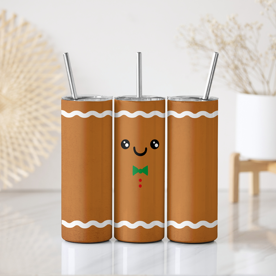 Gingerbread Boy Tumbler Mockup