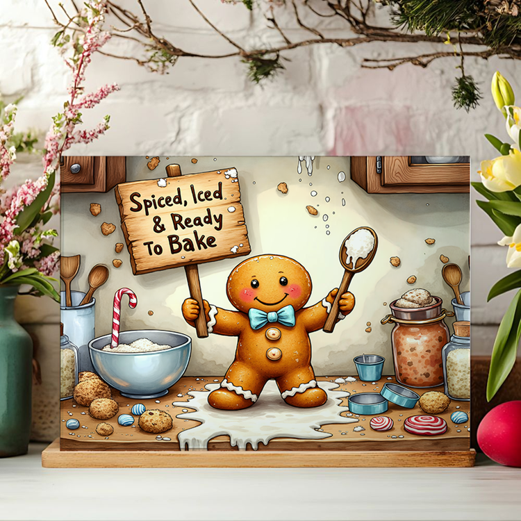 Gingerbread Cutting Board Mockup