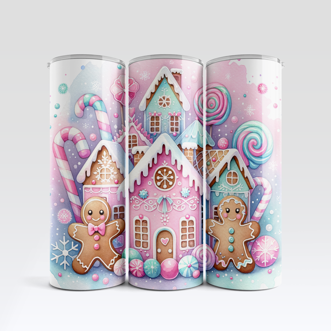 Gingerbread Land Tumbler Mockup