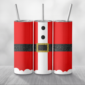 Santa Glitter Tumbler Mockup