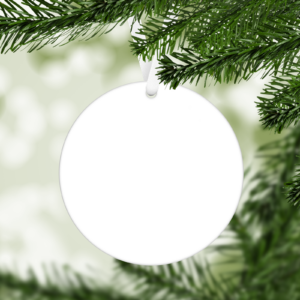 Custom Printed Round Hardboard Ornament