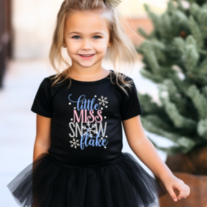 Little Miss Snowflake Shirt Mockup