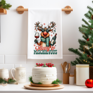 Merry & Mischievous Hand Towel Mockup