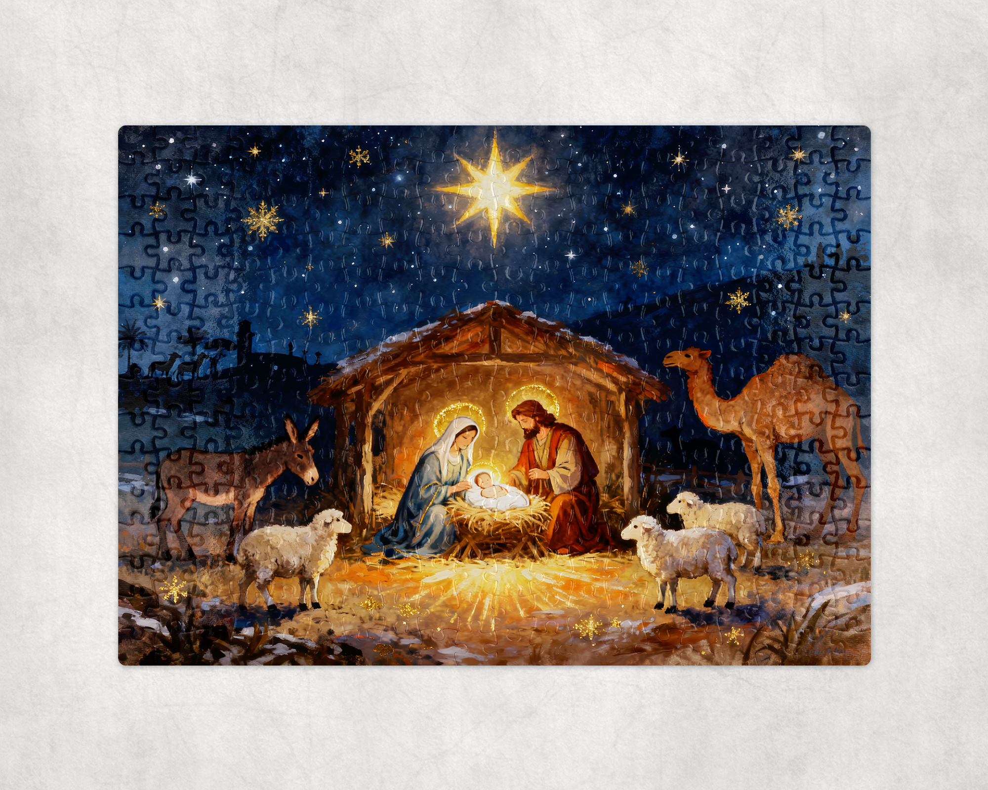 Nativity Puzzle Mockup