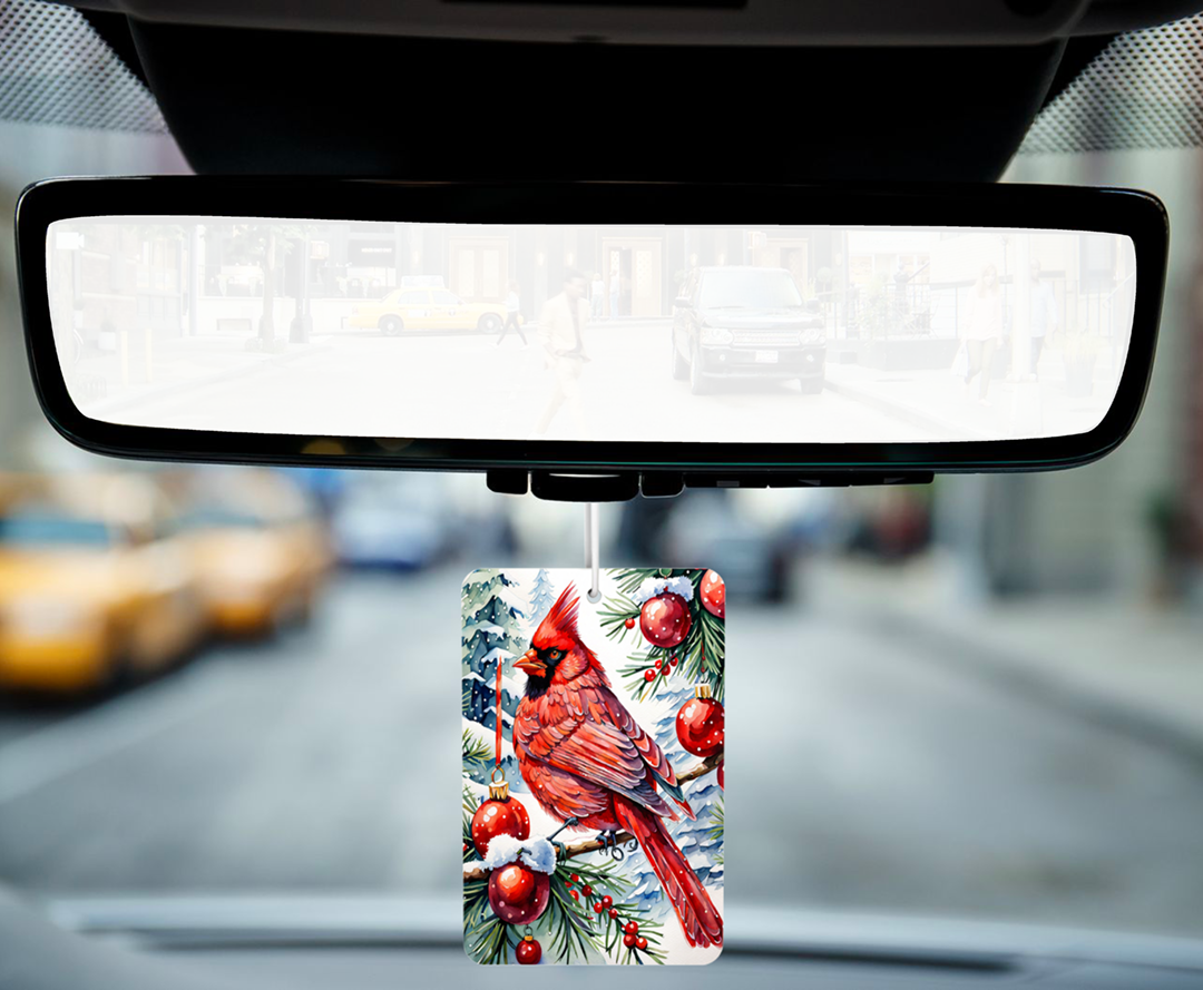 Red Cardinal Air Freshener Mockup