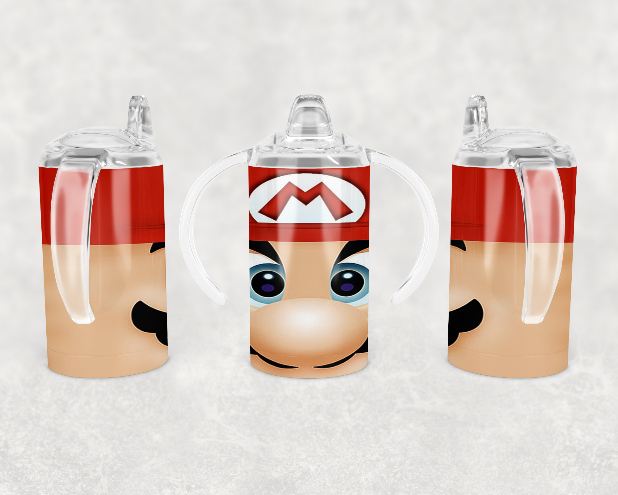 Red Plumber Sippy Cup Mockup