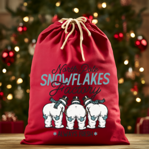 Snowflakes Factory Sack Mockup