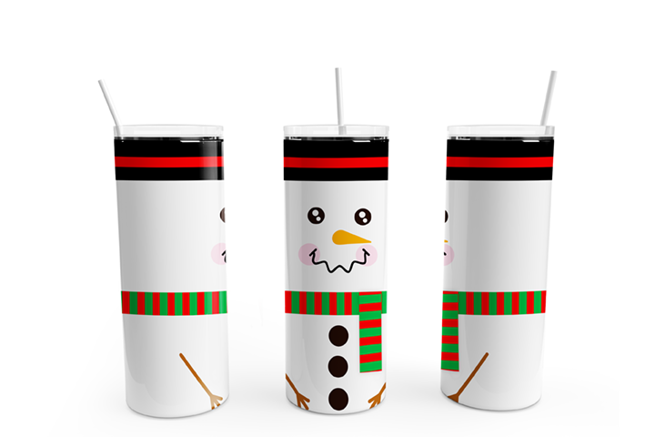 Snowman Tumbler Mockup