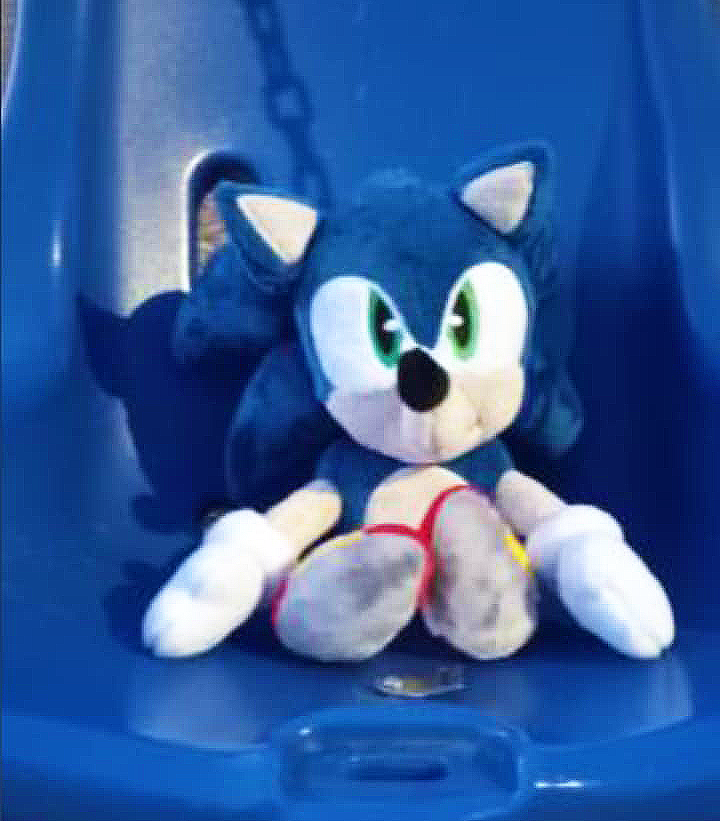 Blue Hedgehog Plush-Front view