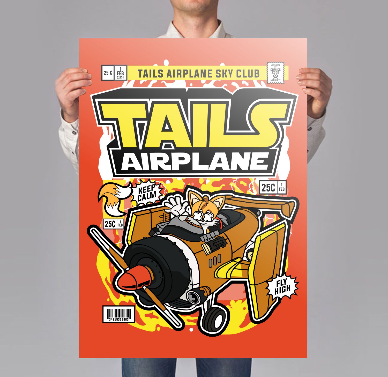 Airplane Club Game Art Print Mockup