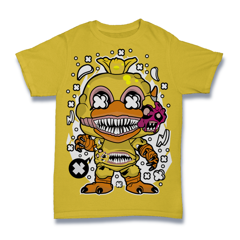 Chibi Twisted Chick Animatronic Shirt Mockup