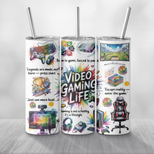 Video Game Life Tumbler Mockup