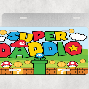 Super Daddio License Plate Mockup