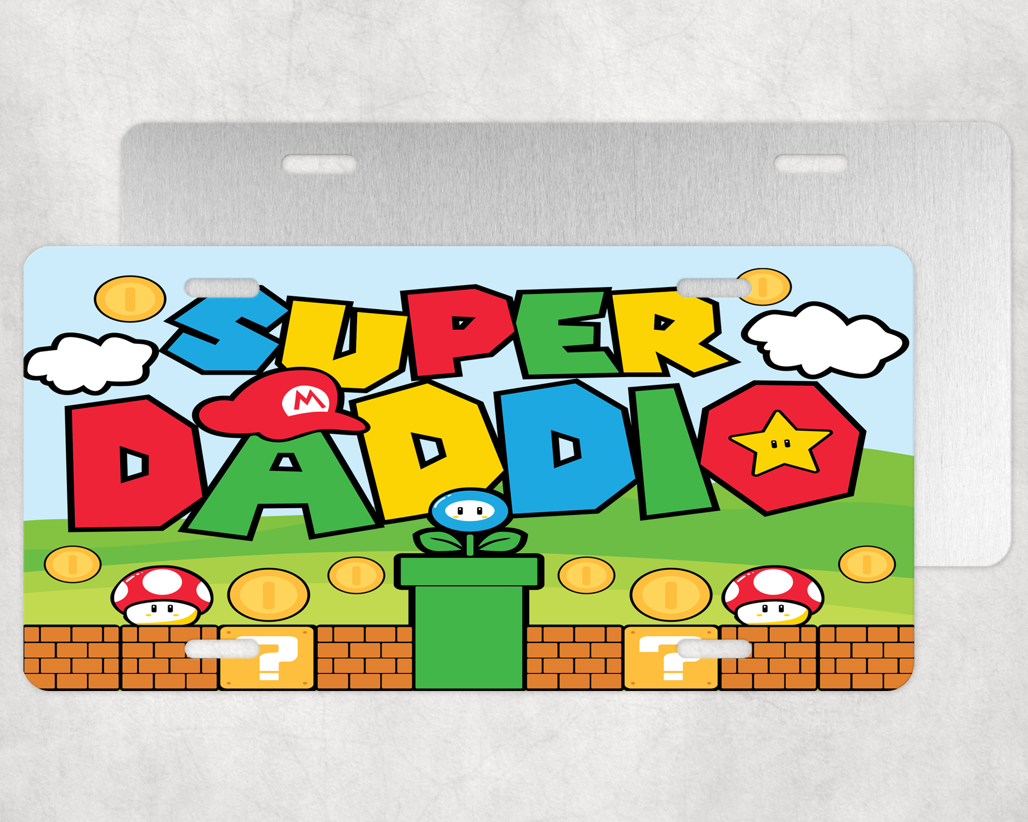 Super Daddio License Plate Mockup