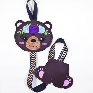 Floral Bear Hair Clip Keeper