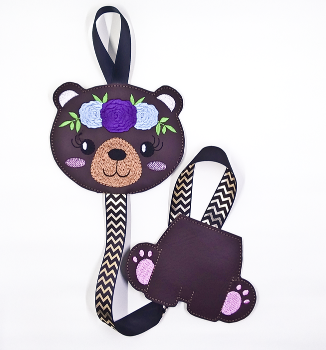Floral Bear Hair Clip Keeper