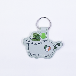 St. Patty Chubby Kitty Key Fob