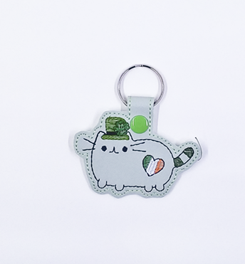 St. Patty Chubby Kitty Key Fob